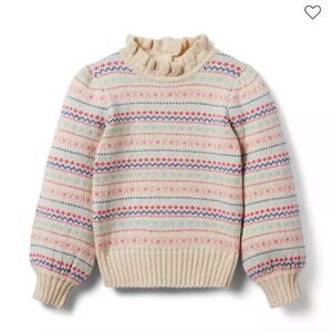 Janie and Jack 100048126 The Forever Fair Isle Sweater NWT size 6-12 m